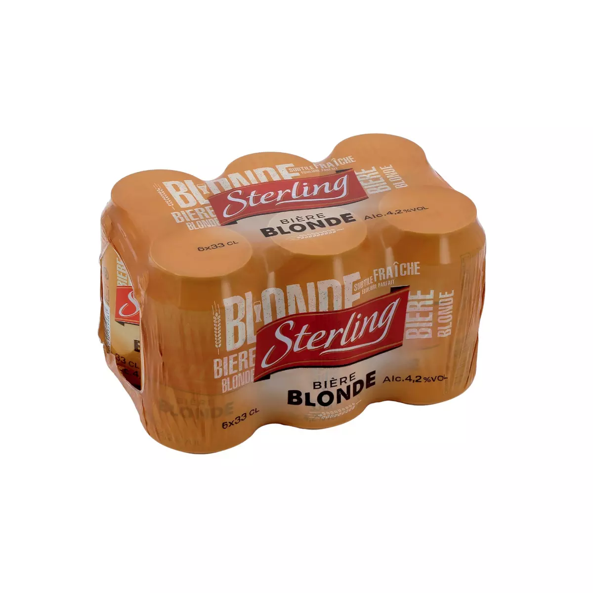 STERLING Bière blonde pur malt 4.5% boîtes 6x33cl