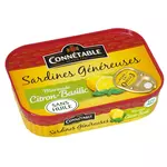 CONNETABLE Sardines généreuses marinade au citron basilic 140g