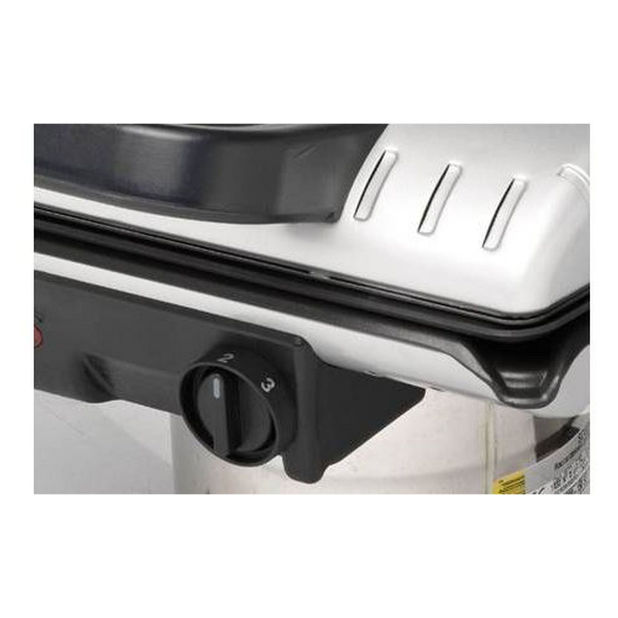 Voir la diapositive 4 : TEFAL Grill viande GC205012 Silver - 1600W, 2 positions de cuisson : Gril double face et Barbecue 180°