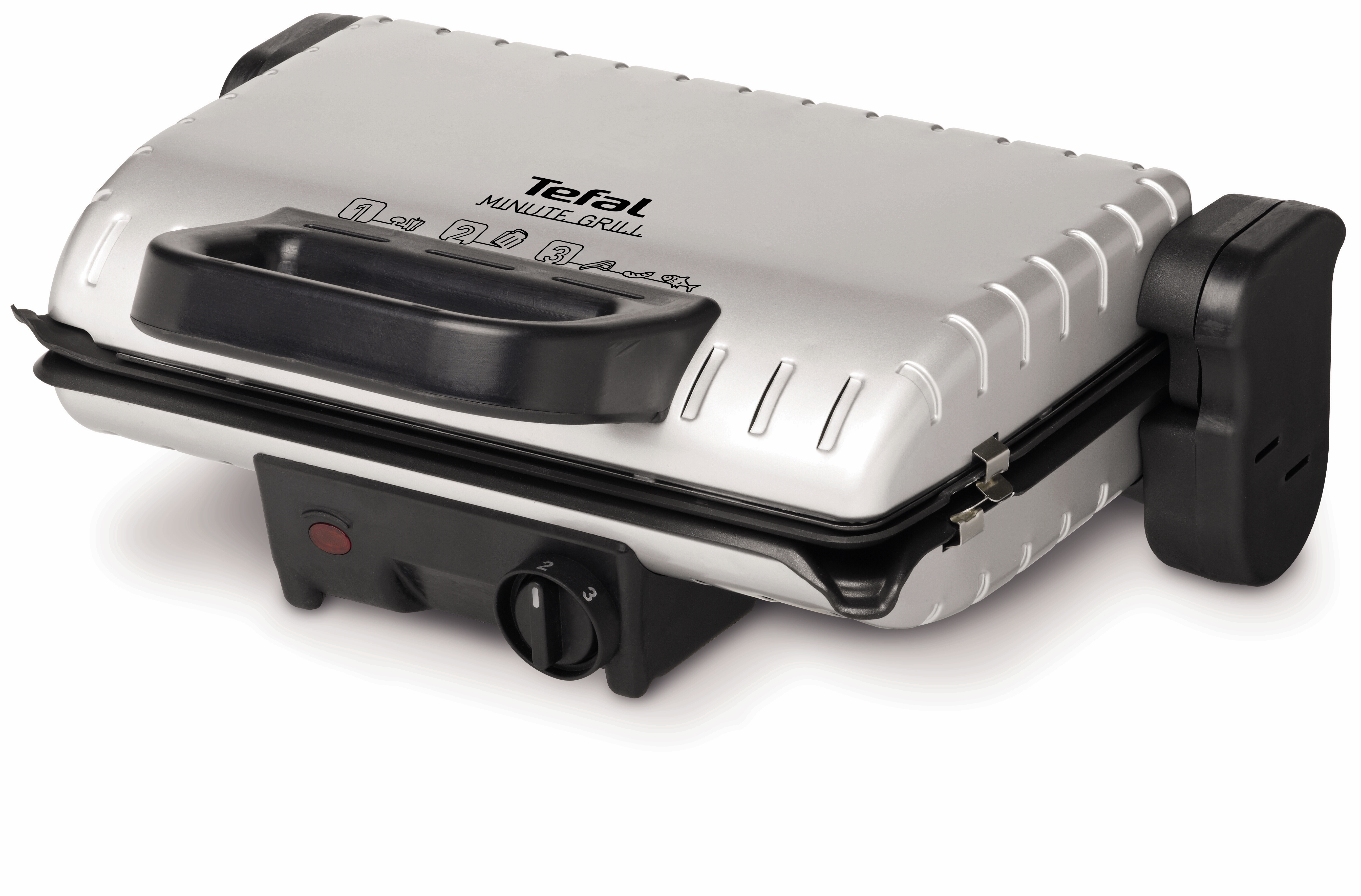 Voir la diapositive 6 : TEFAL Grill viande GC205012 Silver - 1600W, 2 positions de cuisson : Gril double face et Barbecue 180°