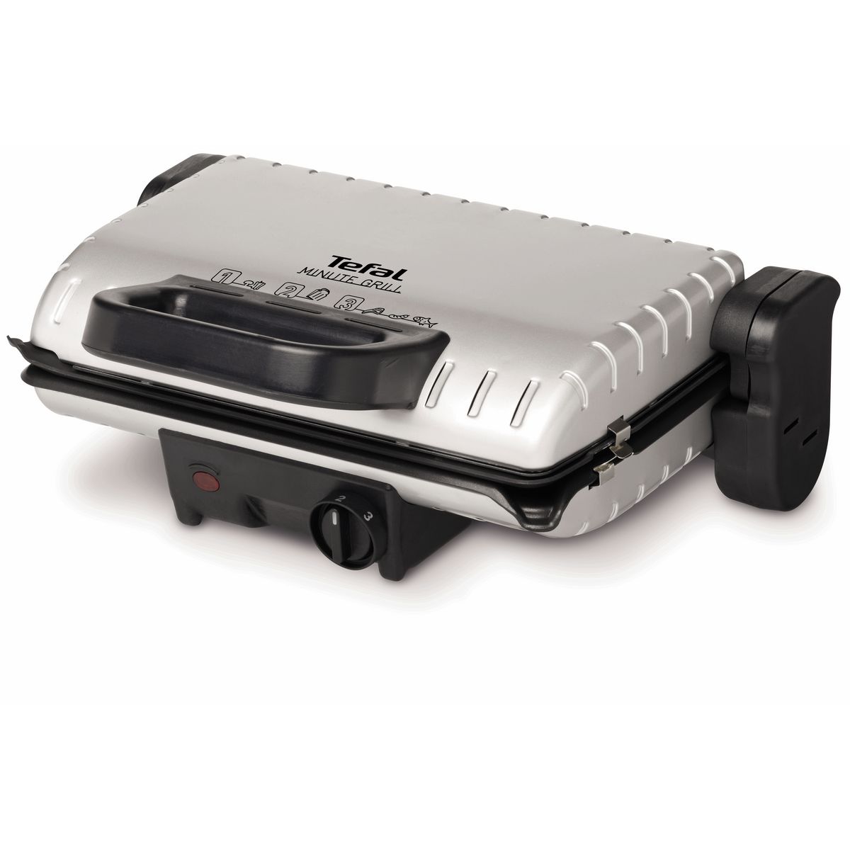 TEFAL Grill viande GC205012 Silver - 1600W, 2 positions de cuisson : Gril double face et Barbecue 180°