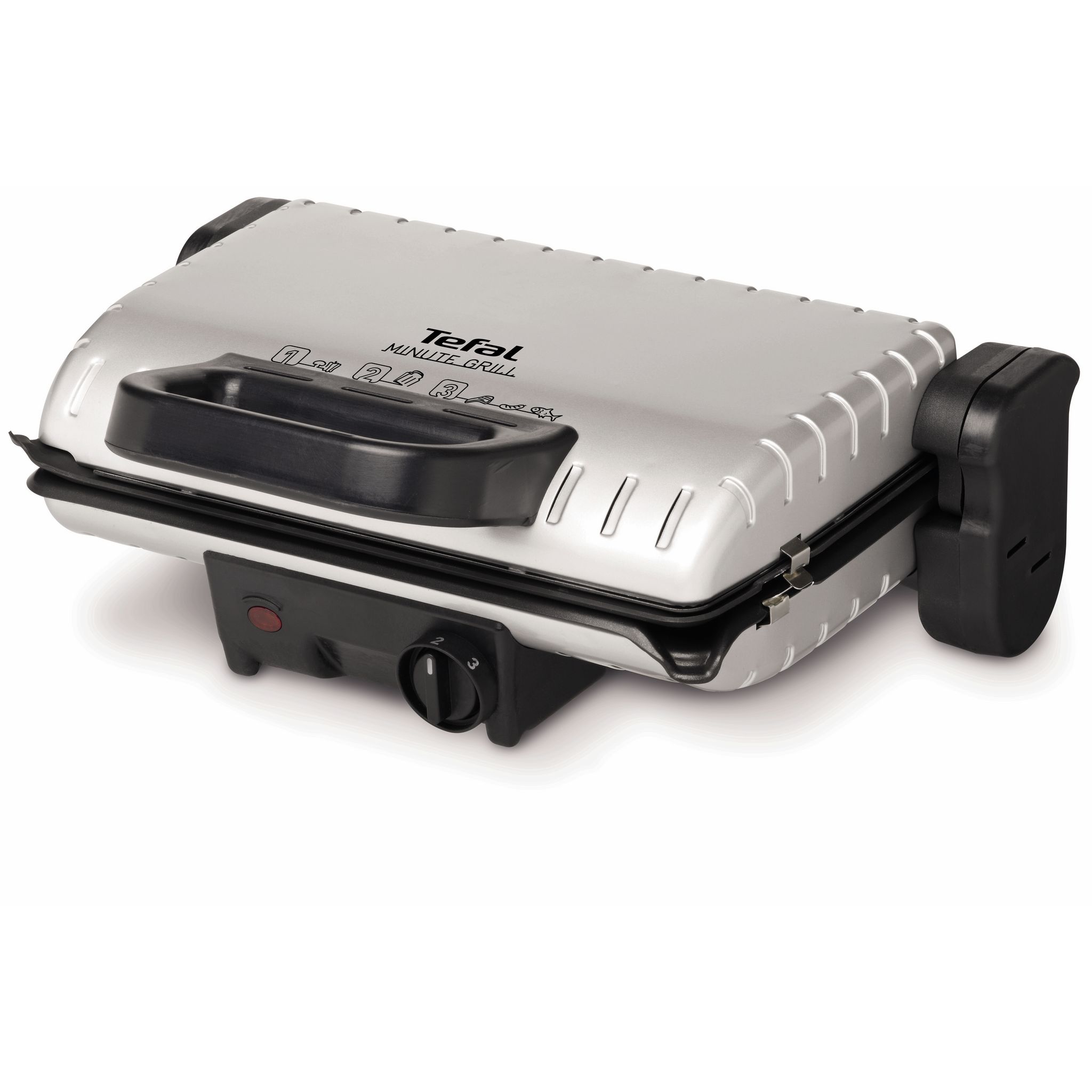 Voir la diapositive 6 : TEFAL Grill viande GC205012 Silver - 1600W, 2 positions de cuisson : Gril double face et Barbecue 180°