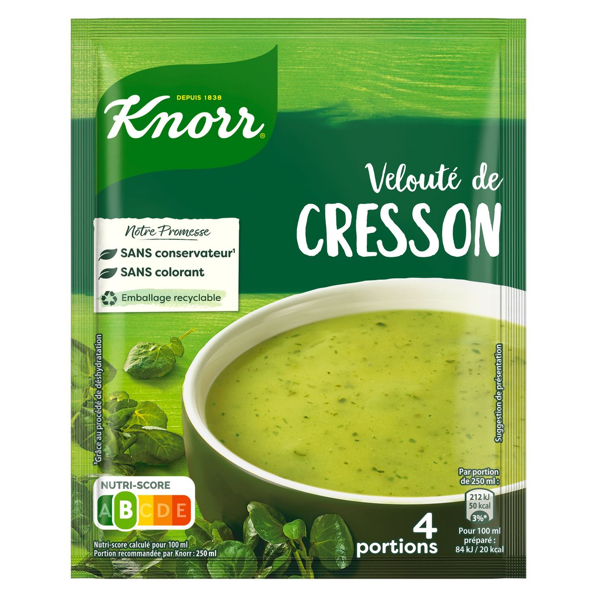 KNORR Velouté de cresson déshydraté 4 personnes 53g