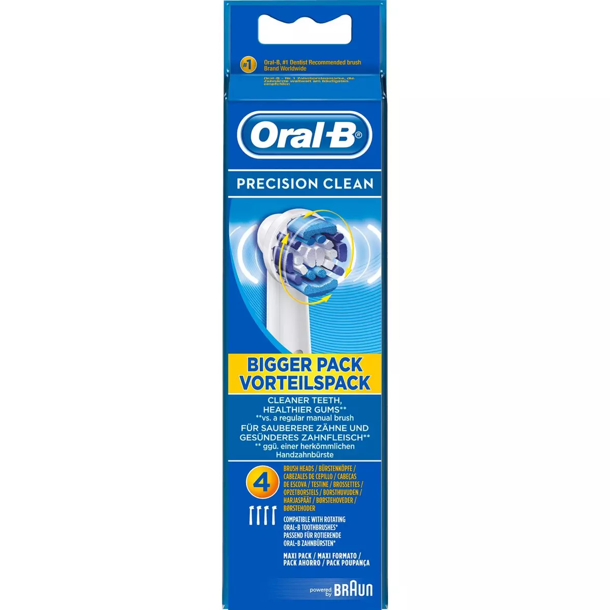 ORAL-B Precision Clean recharge pour brosse à dents électrique 4 brossettes