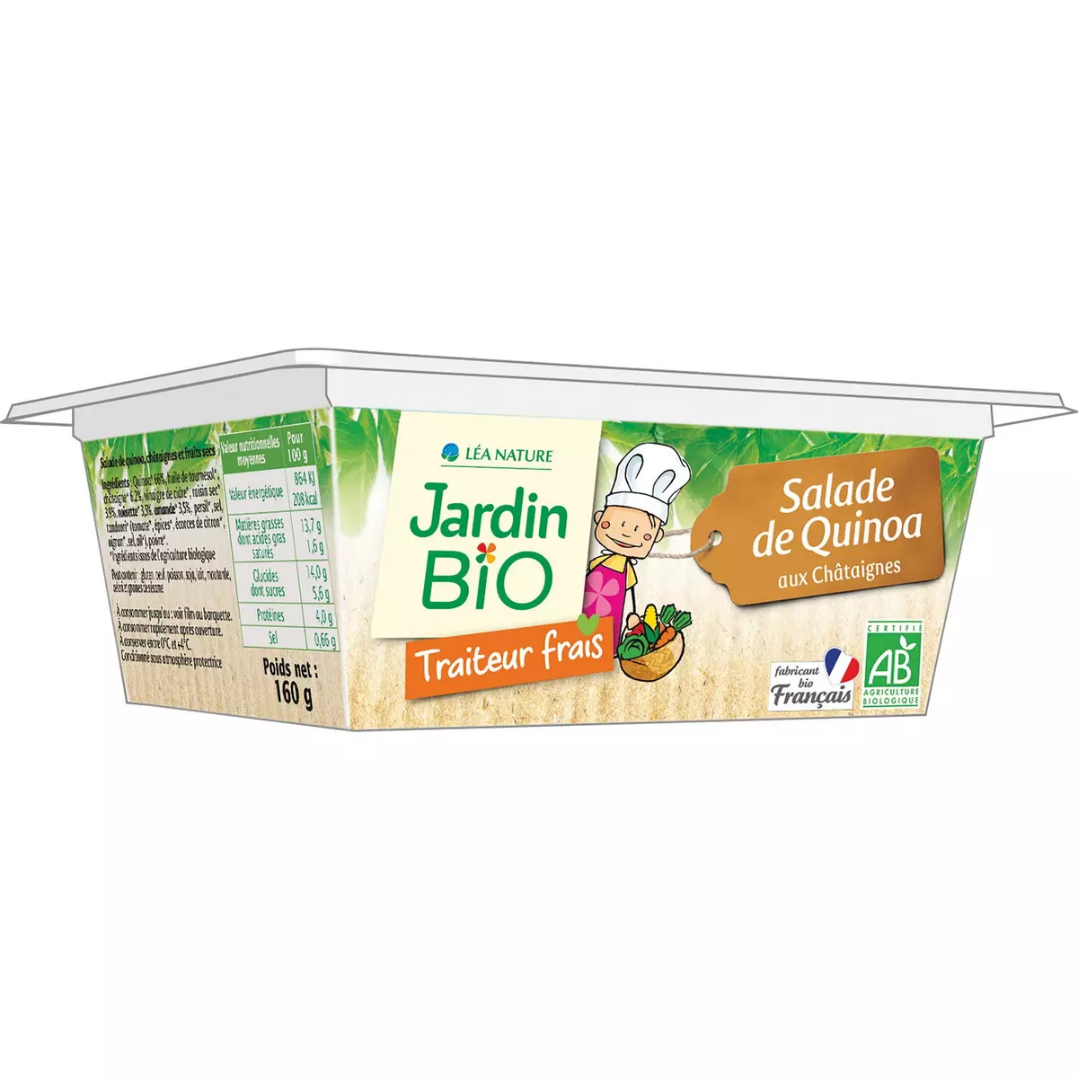JARDIN BIO ETIC Salade de quinoa aux châtaignes 160g