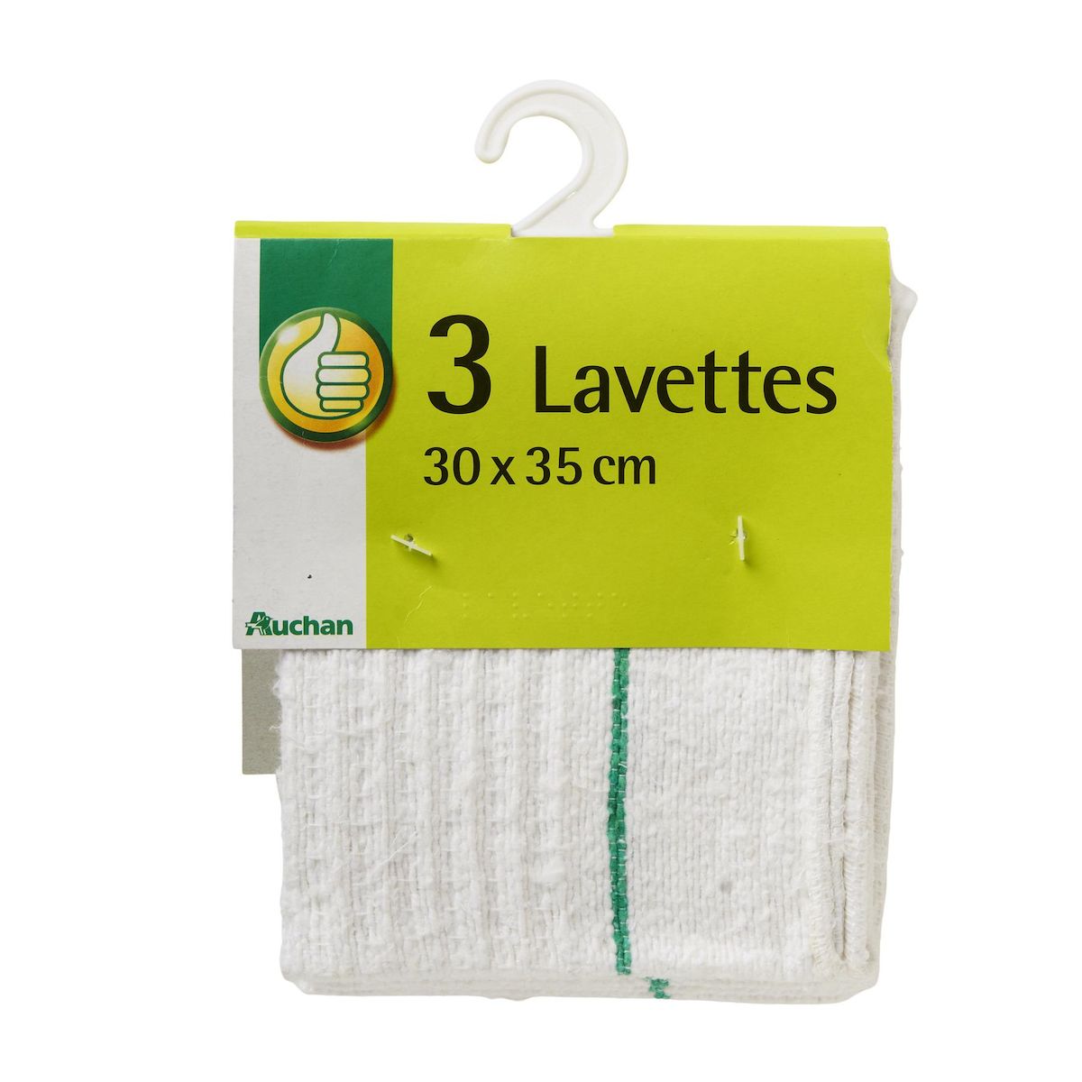 POUCE Lavettes coton gaufré x3