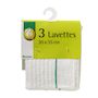Voir la diapositive 2 : POUCE Lavettes coton gaufré x3