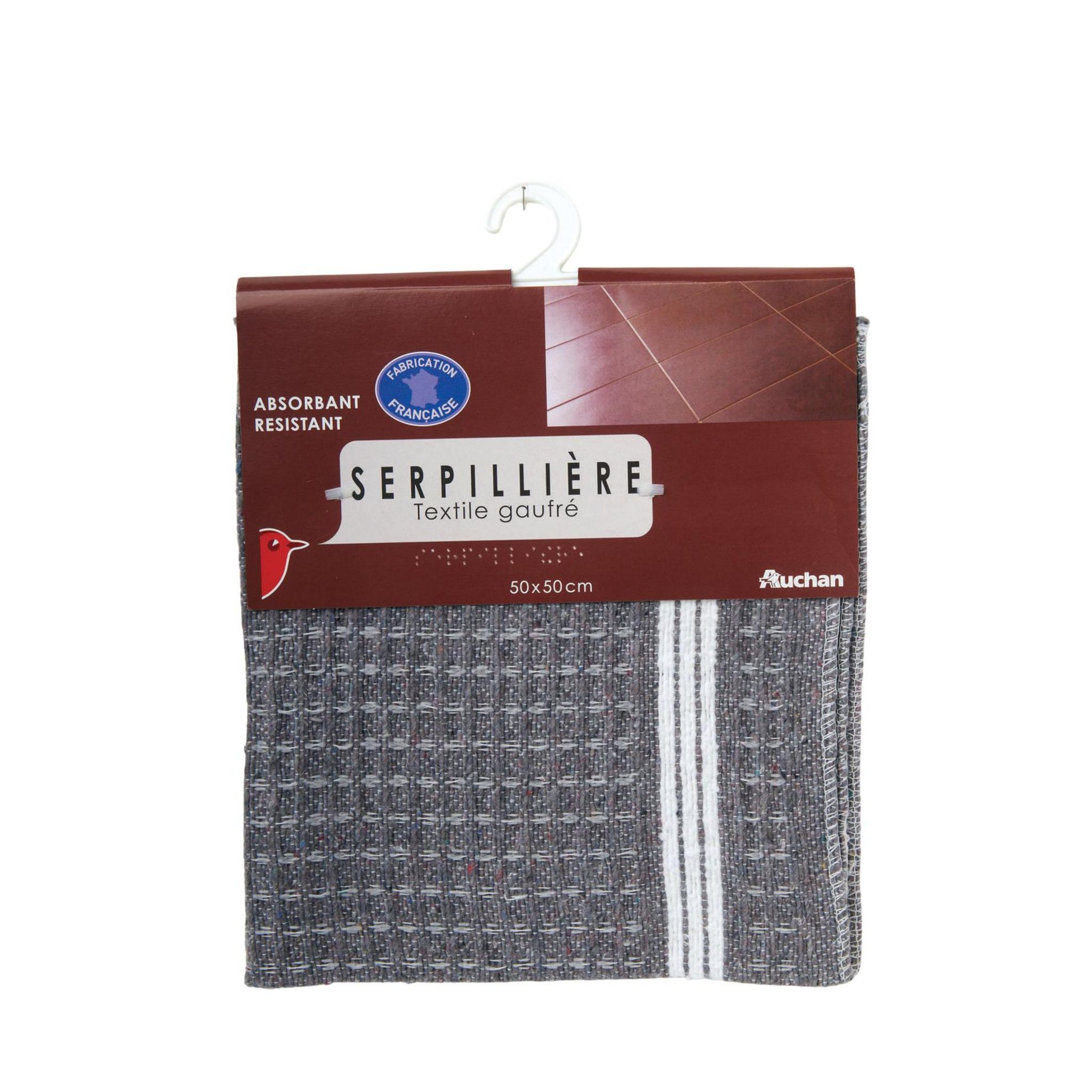 Voir la diapositive 2 : AUCHAN Serpillières gaufrées 1 serpillière