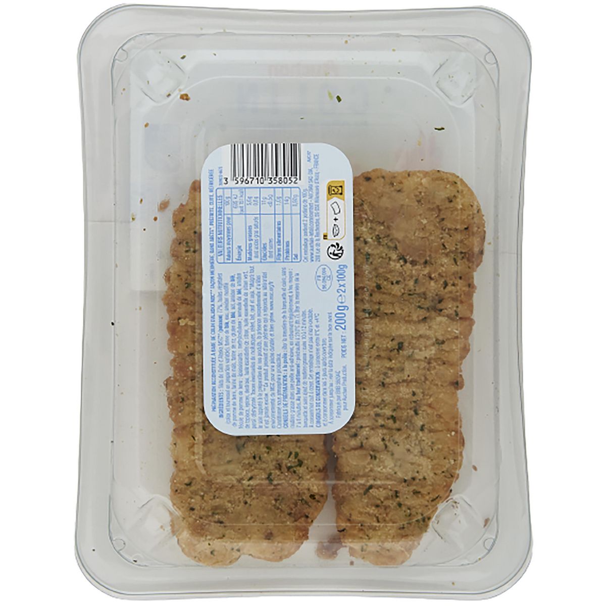AUCHAN Colin d'Alaska façon meunière MSC 2 pièces 200g