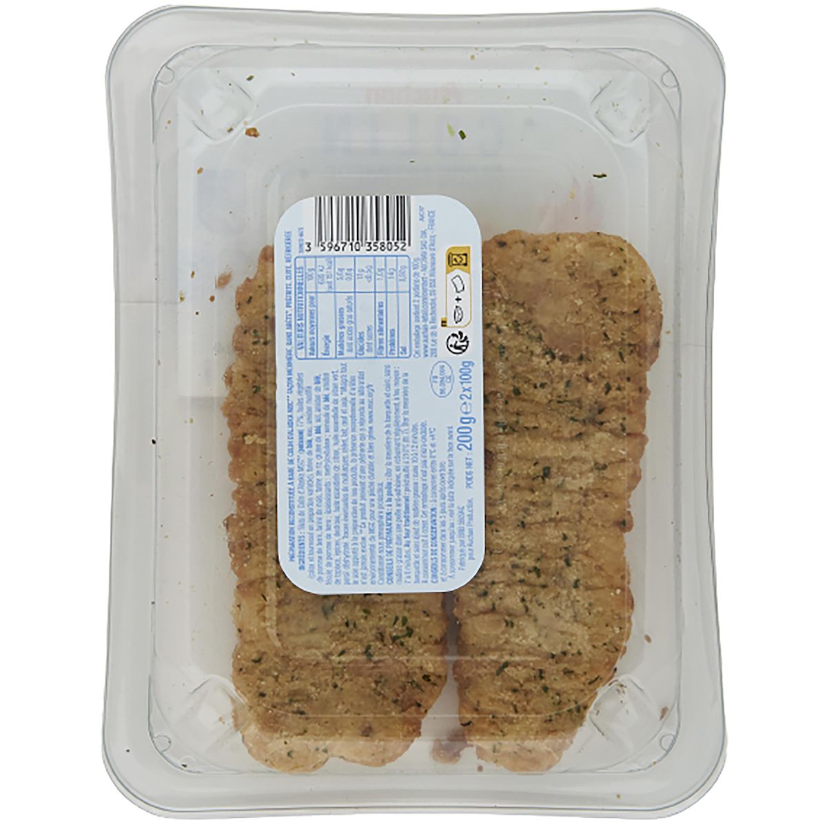 AUCHAN Colin d'Alaska façon meunière MSC 2 pièces 200g