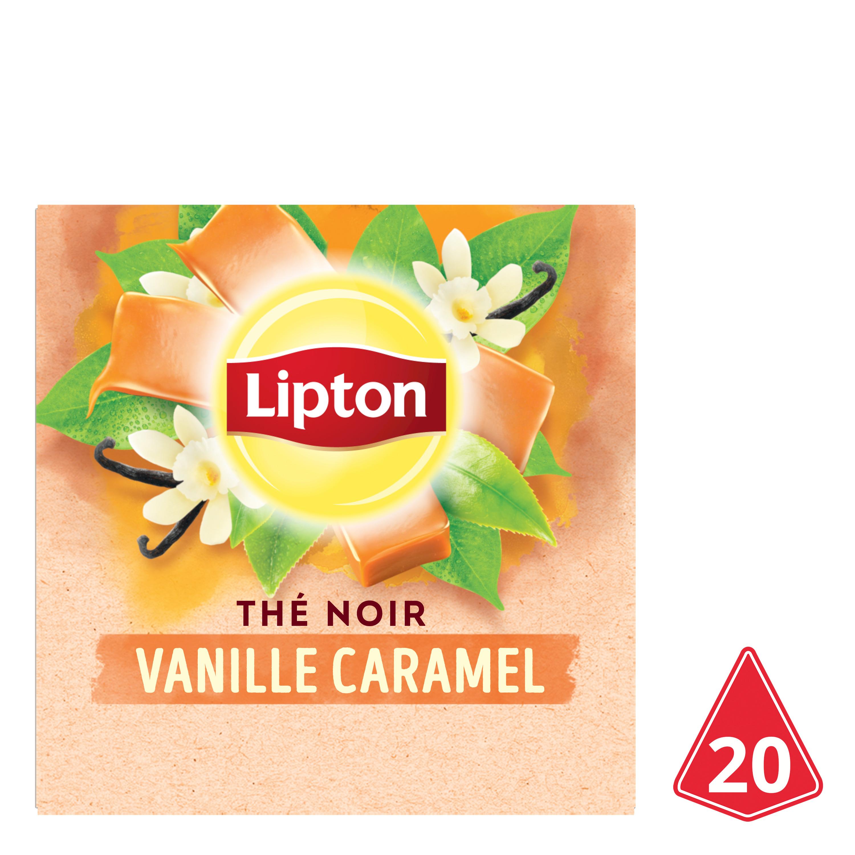 Voir la diapositive 2 : LIPTON Thé noir vanille caramel 20 sachets 34g