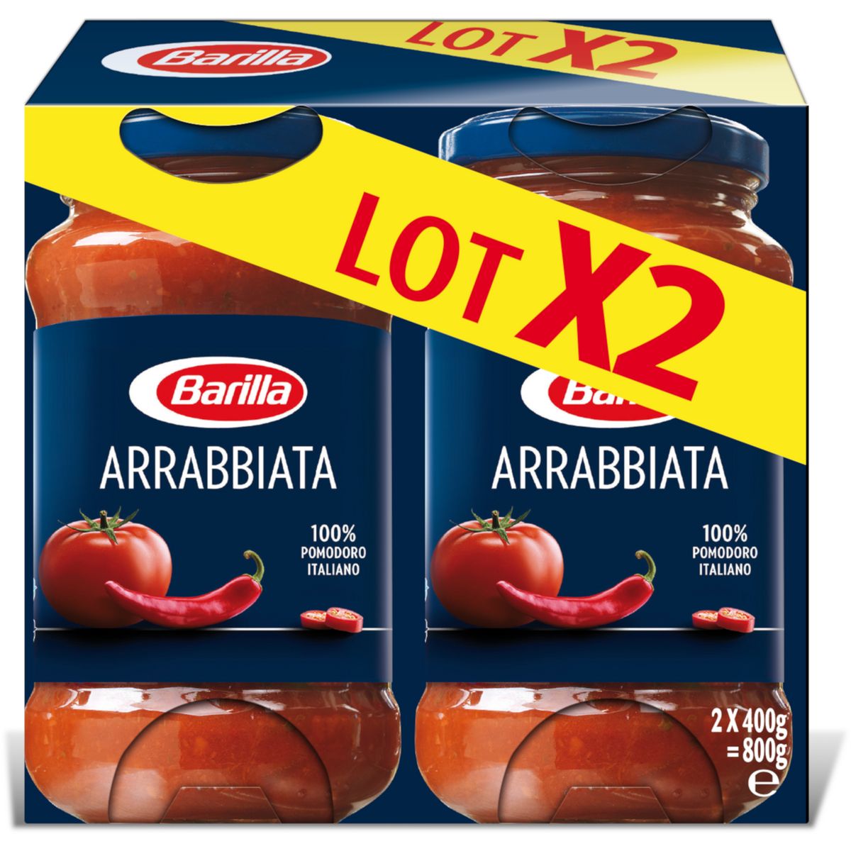 BARILLA Sauce arrabbiata lot de 2 2x400g