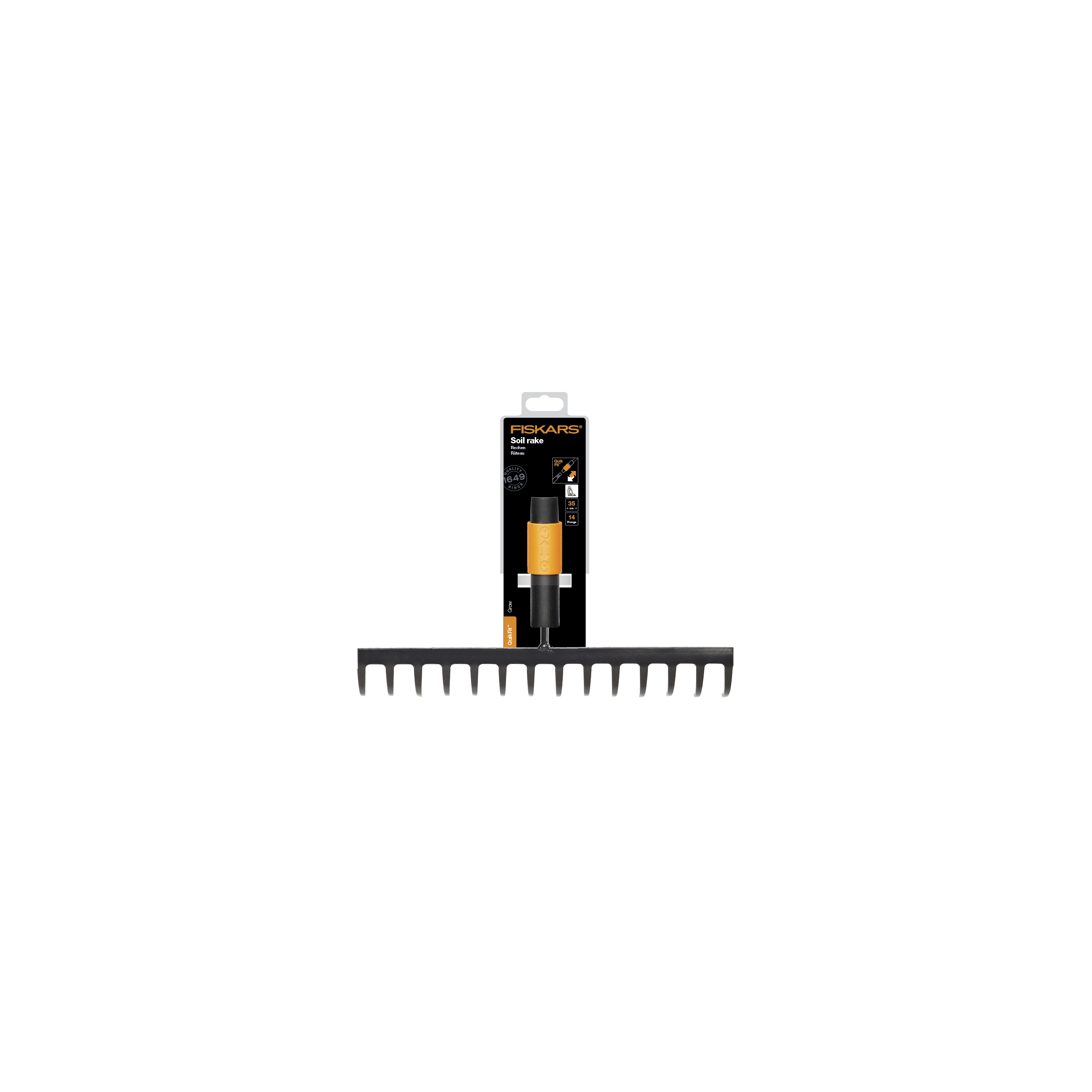 Voir la diapositive 3 : FISKARS Rateau 14 dents - QUIKFIT