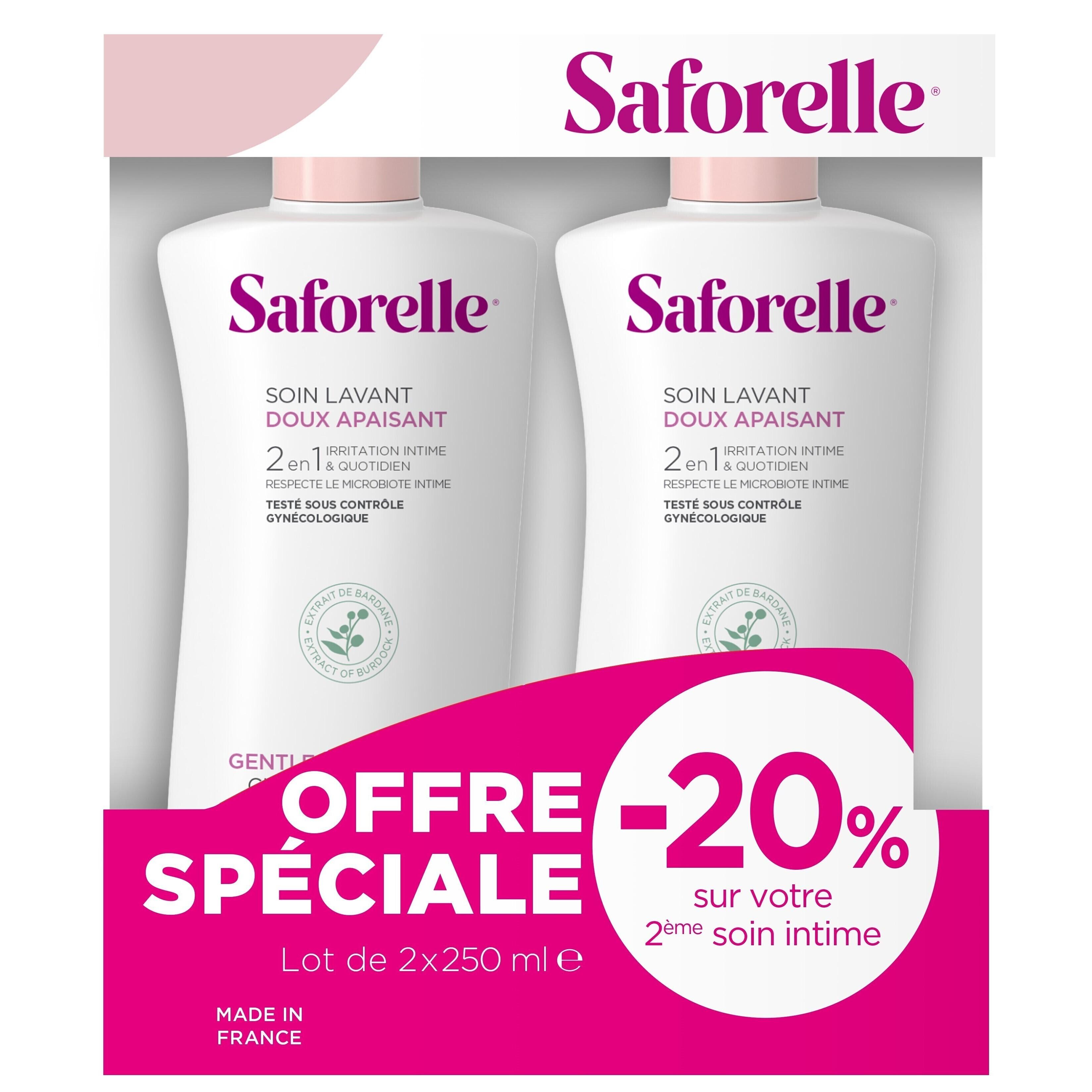 SAFORELLE Soin lavant doux apaisant 2x250ml