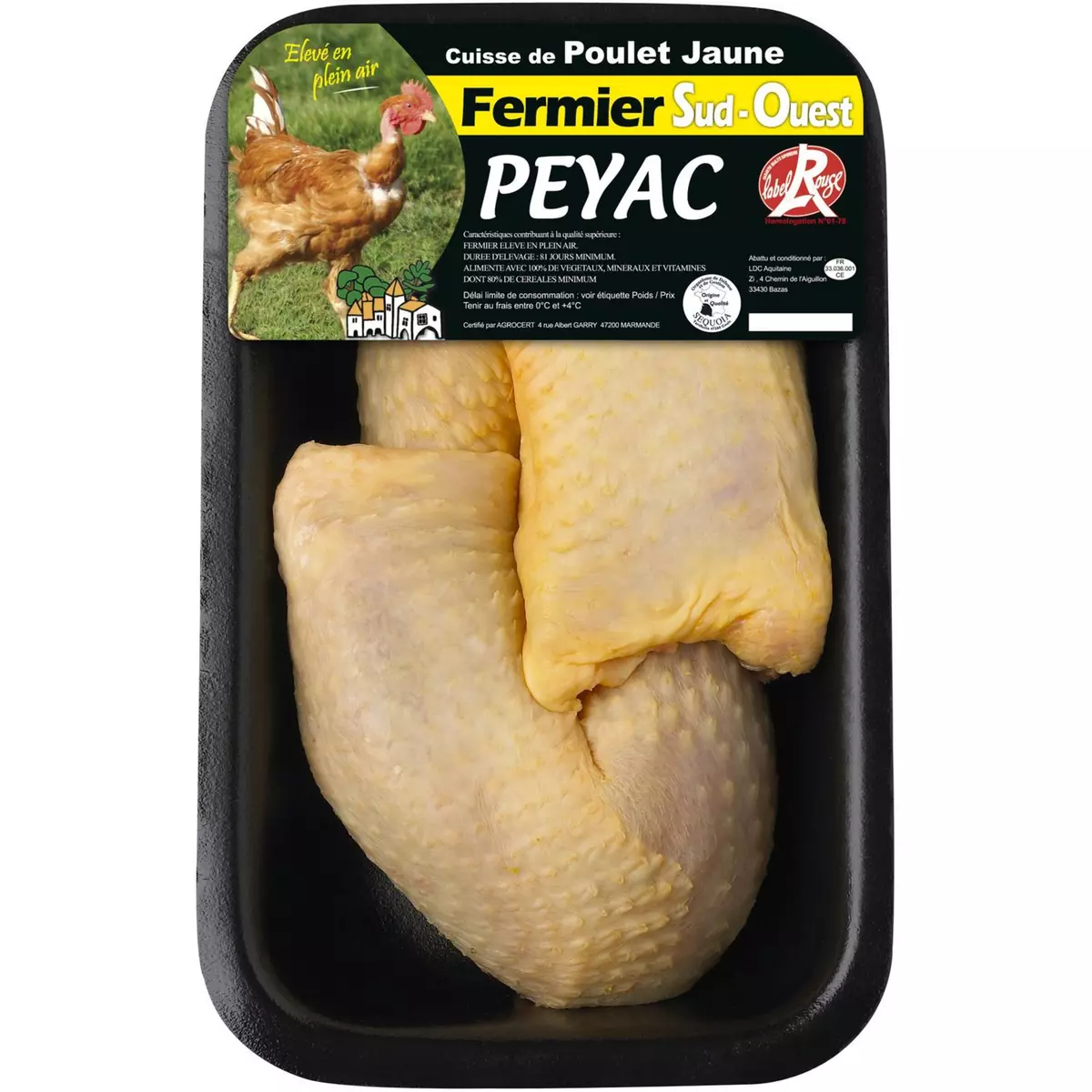 PEYAC Cuisse de poulet jaune 510g
