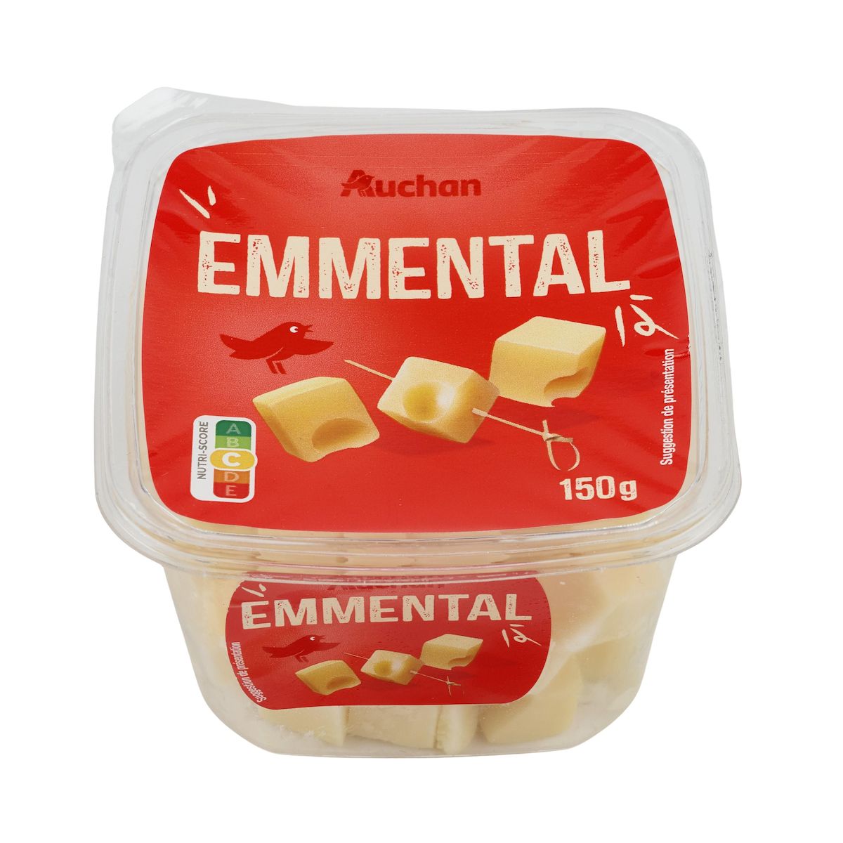 AUCHAN Dès d'emmental 150g
