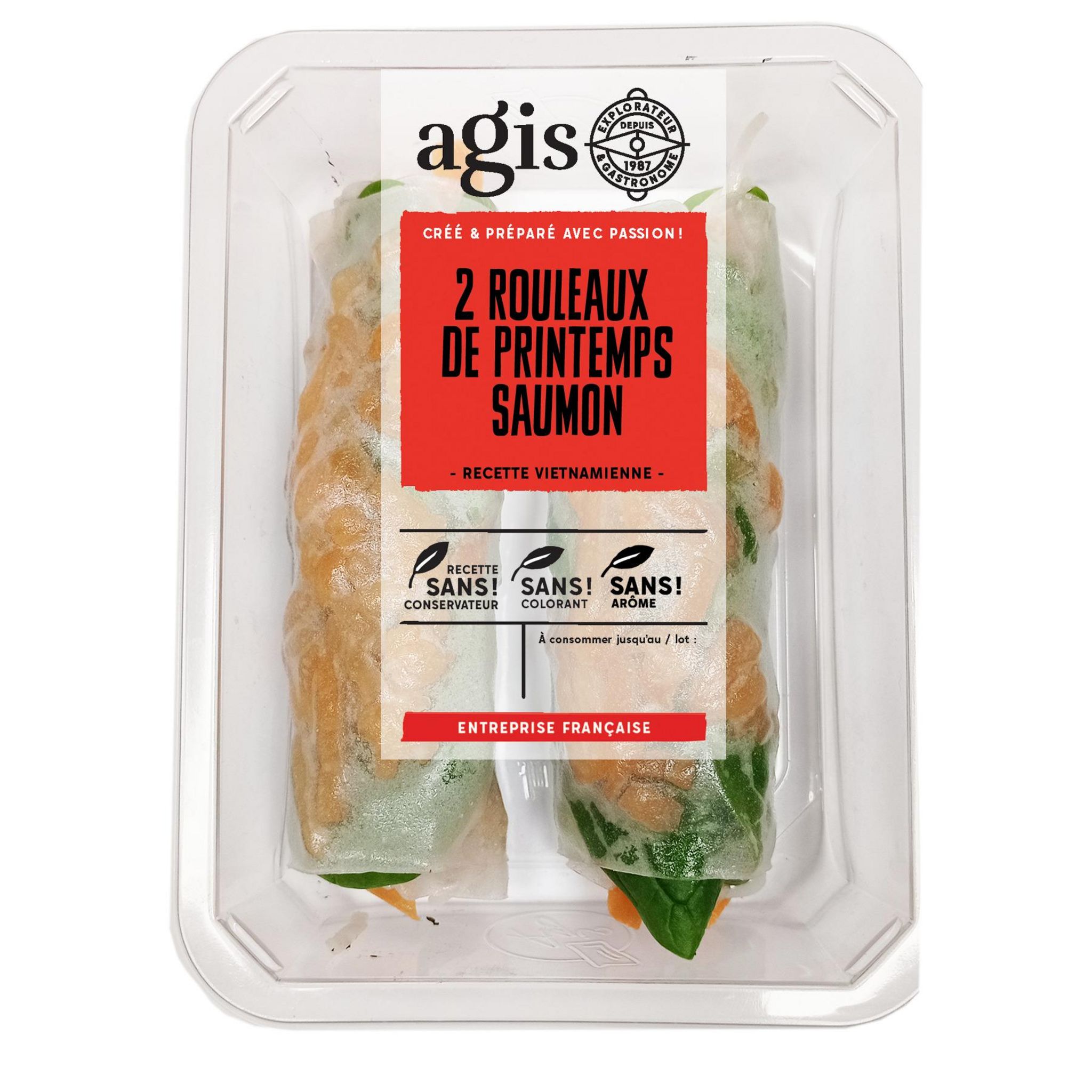 COLLECTION D'ASIE Rouleau de printemps saumon et sauce nuoc mam 2 pièces 200g