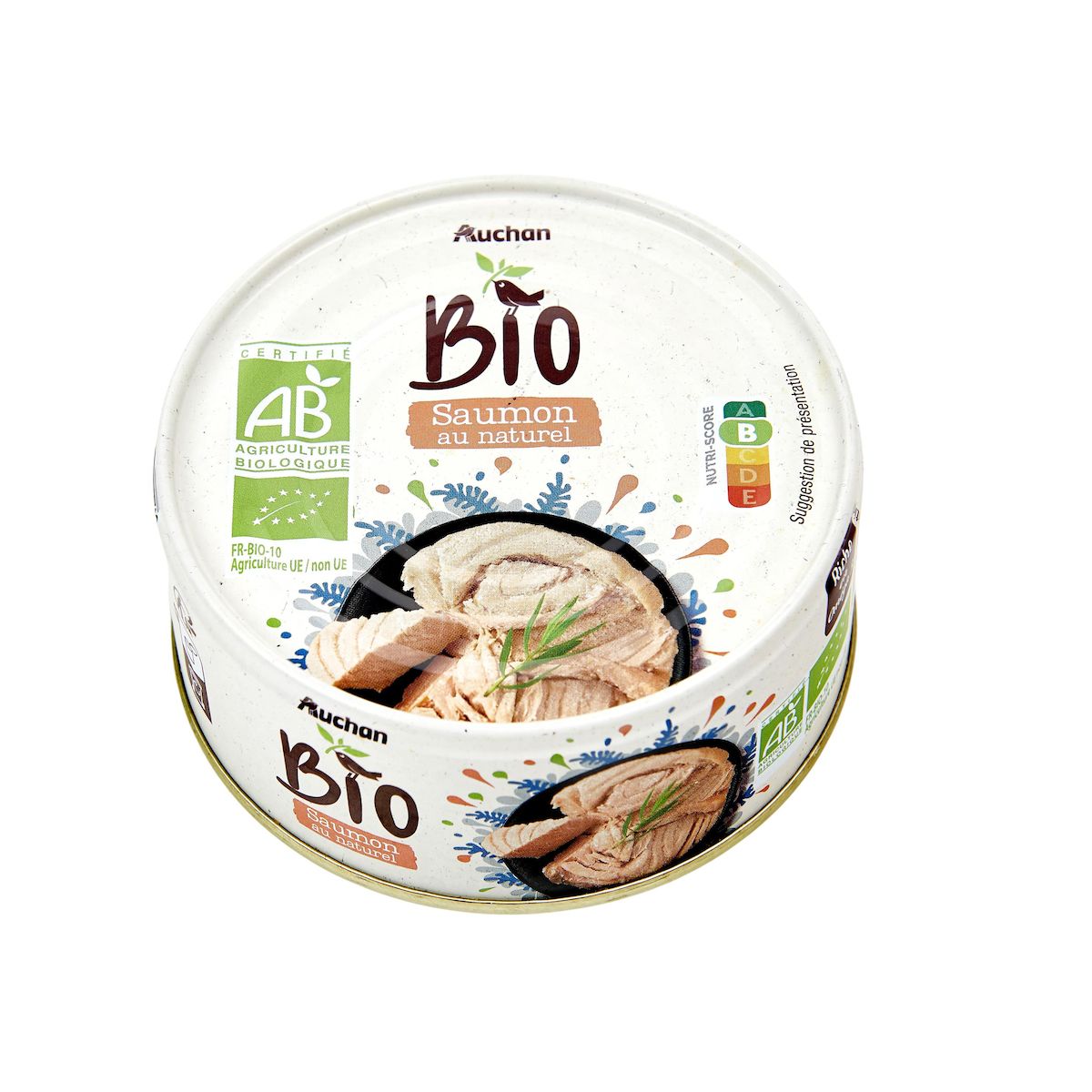 AUCHAN BIO Saumon au naturel 100g