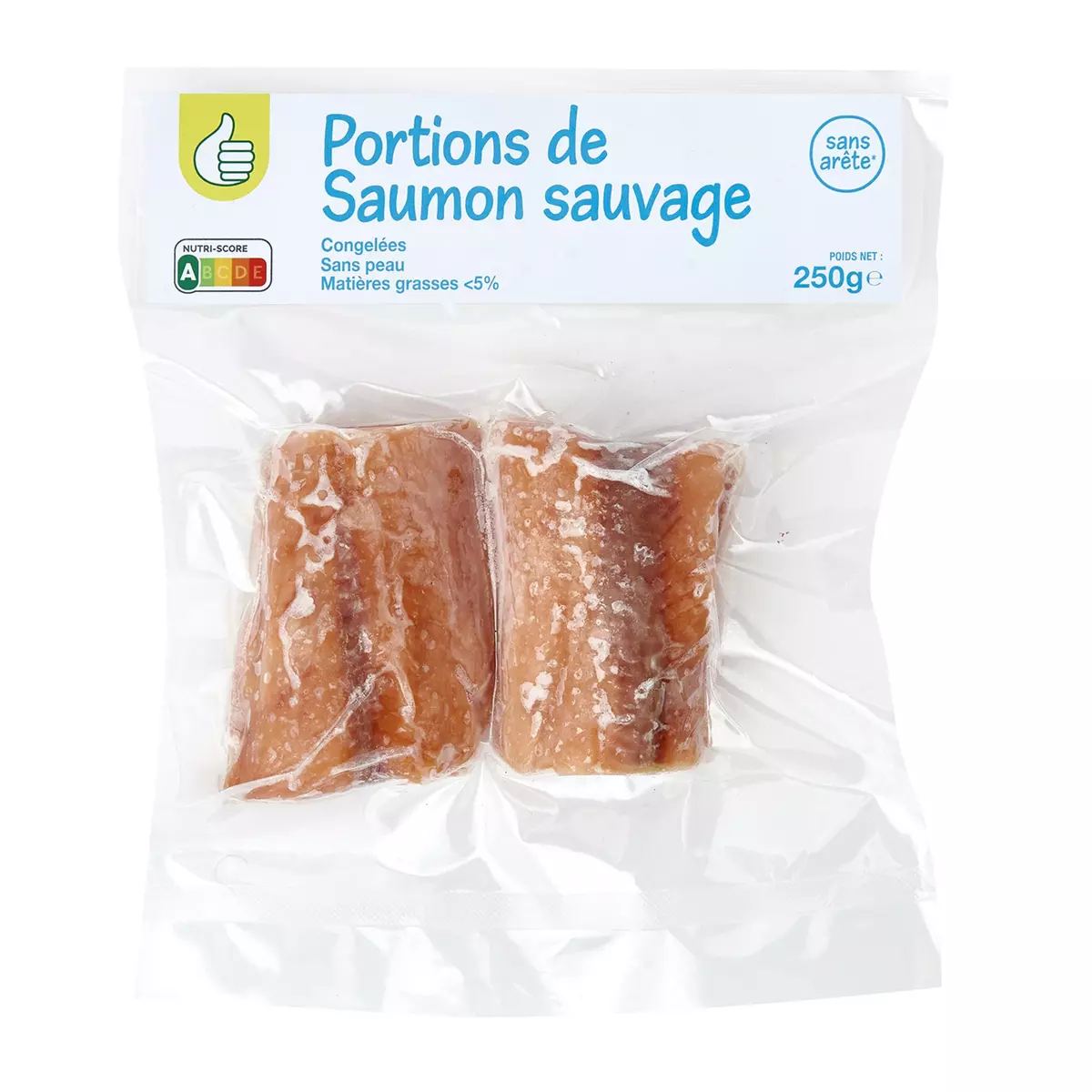 POUCE Pavé de saumon sauvage sans arêtes 2 pièces 250g