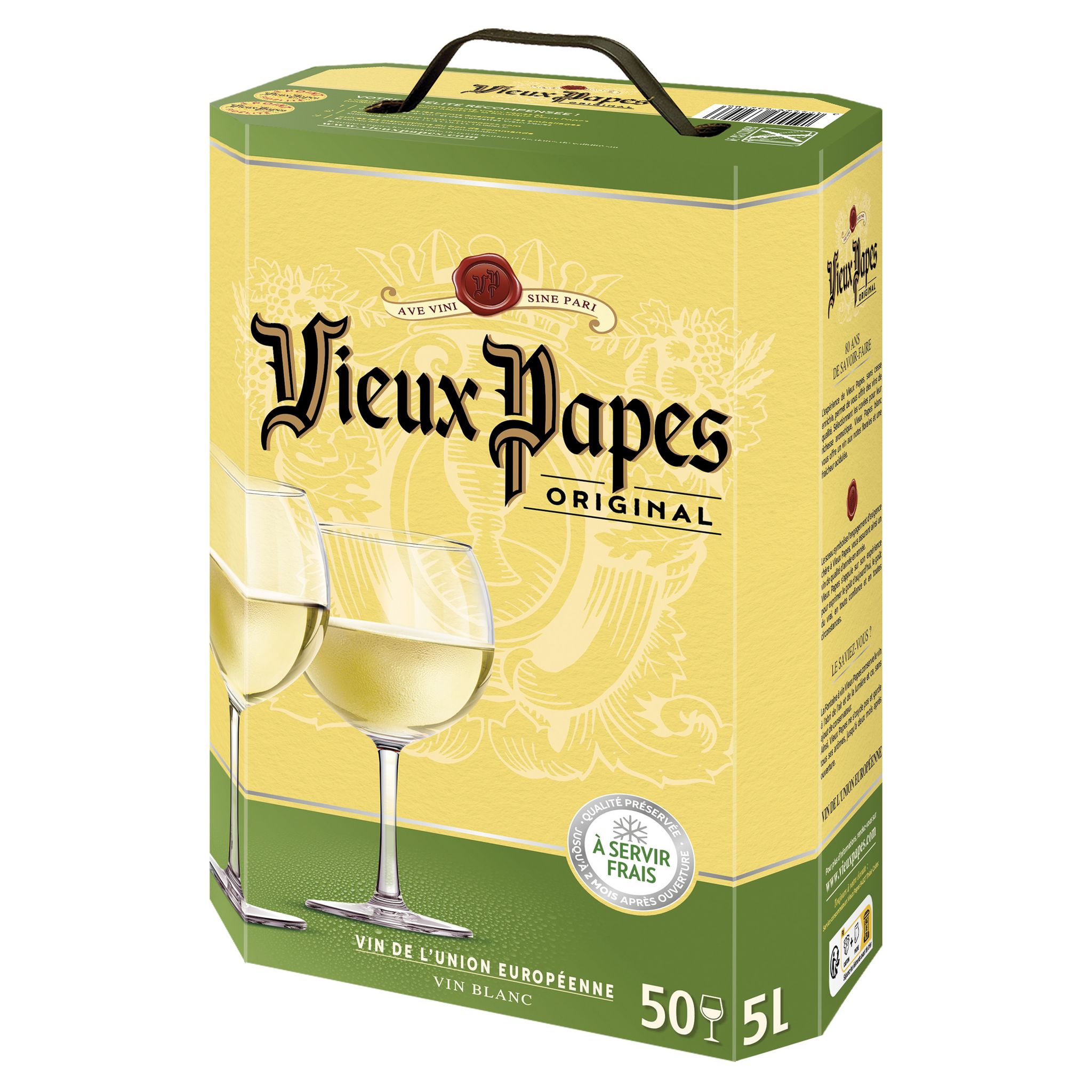 VIEUX PAPES Vin de la communauté européenne blanc Bib Grand Format 5L