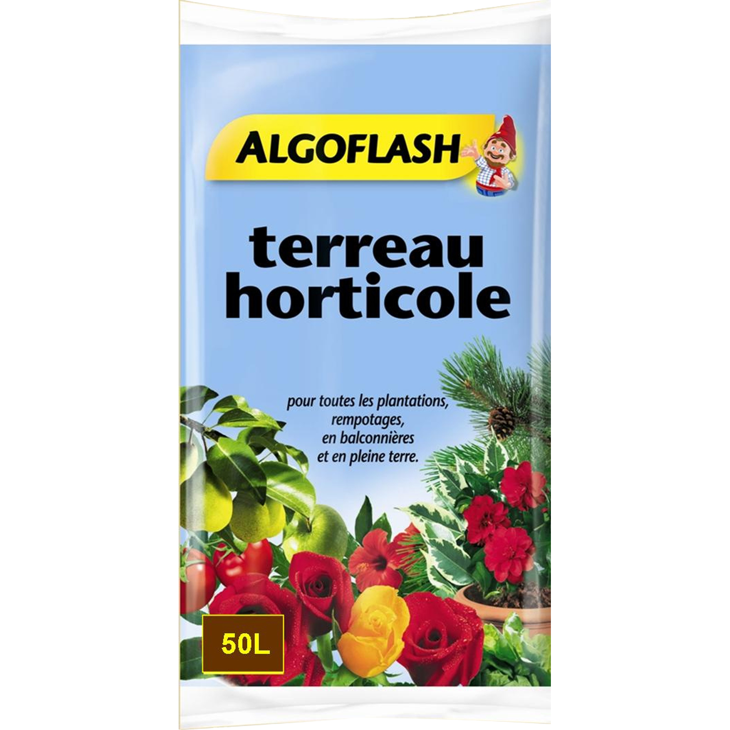 Voir la diapositive 2 : ALGOFLASH Terreau Horticole 50L