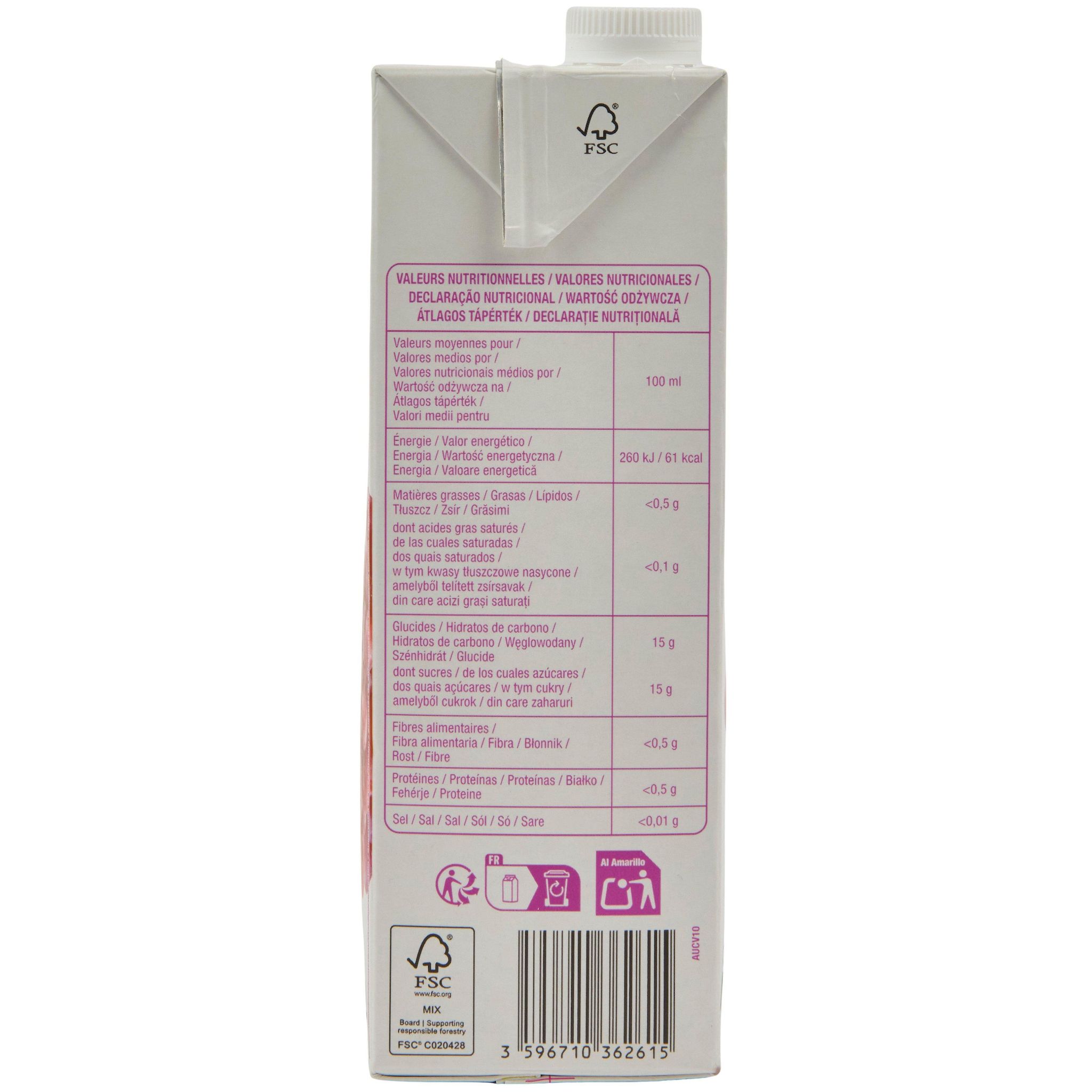 Voir la diapositive 4 : POUCE Jus de raisin brique 1l