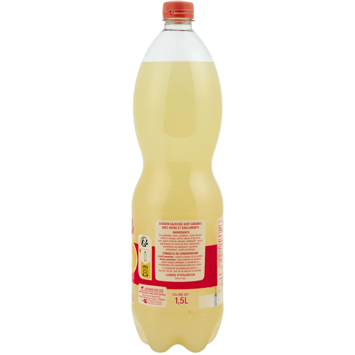 AUCHAN Soda saveur agrumes 1,5l