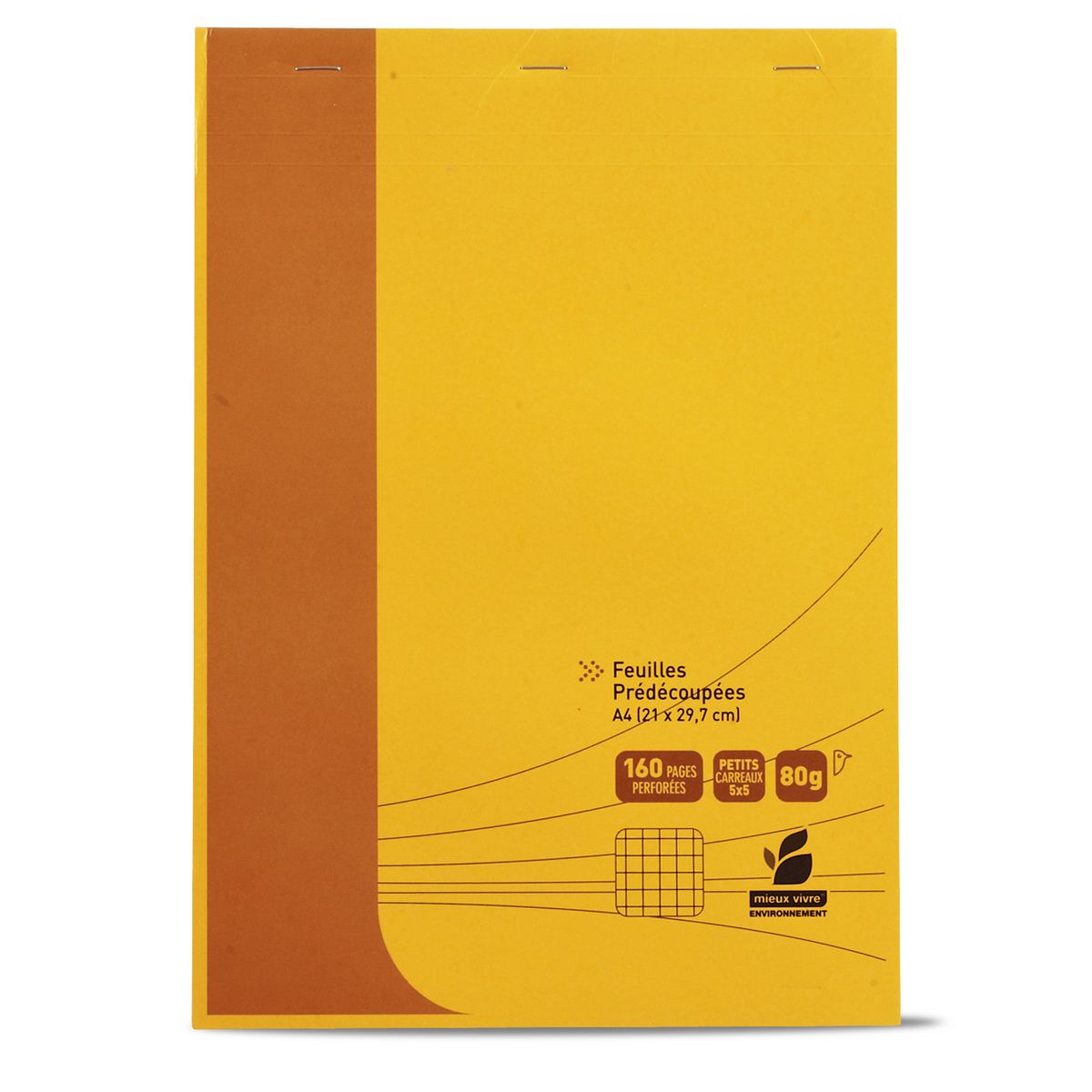 AUCHAN Bloc de bureau 21 x 29.7 160Pages