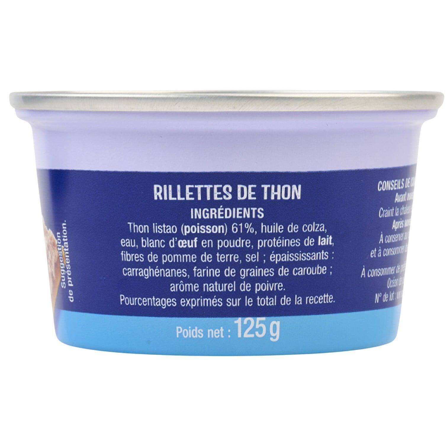 Voir la diapositive 2 : AUCHAN Rillettes de thon 125g