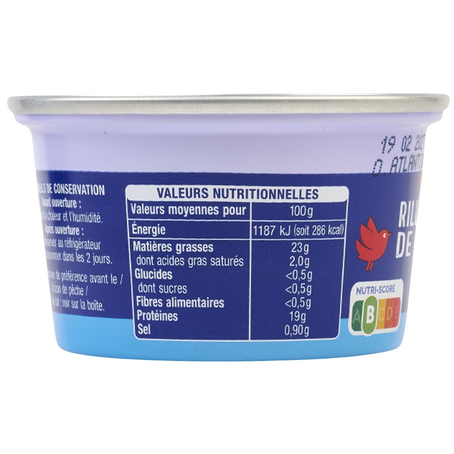 Voir la diapositive 4 : AUCHAN Rillettes de thon 125g