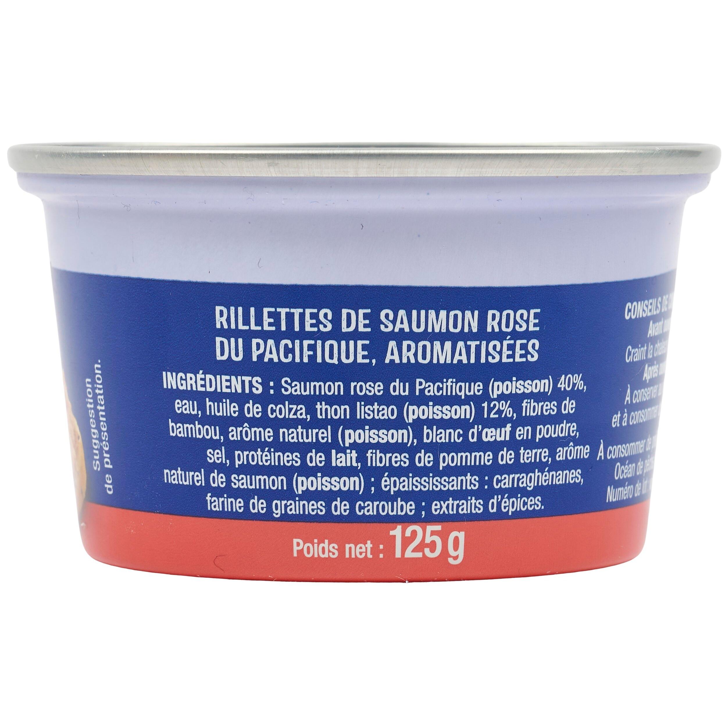 Voir la diapositive 2 : AUCHAN Rillettes de saumon 125g