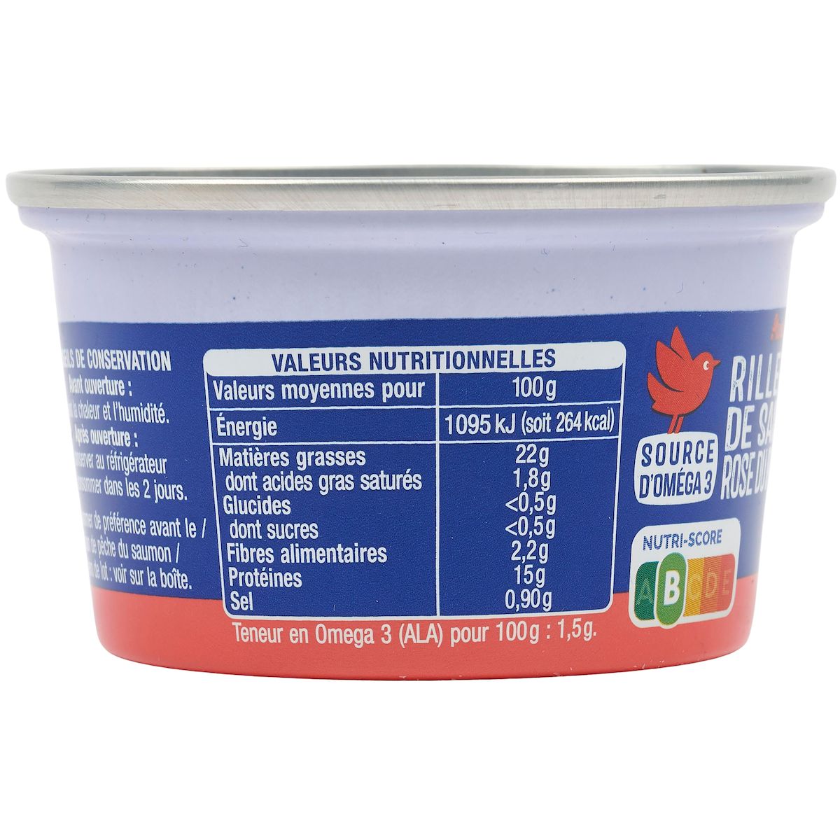 AUCHAN Rillettes de saumon 125g