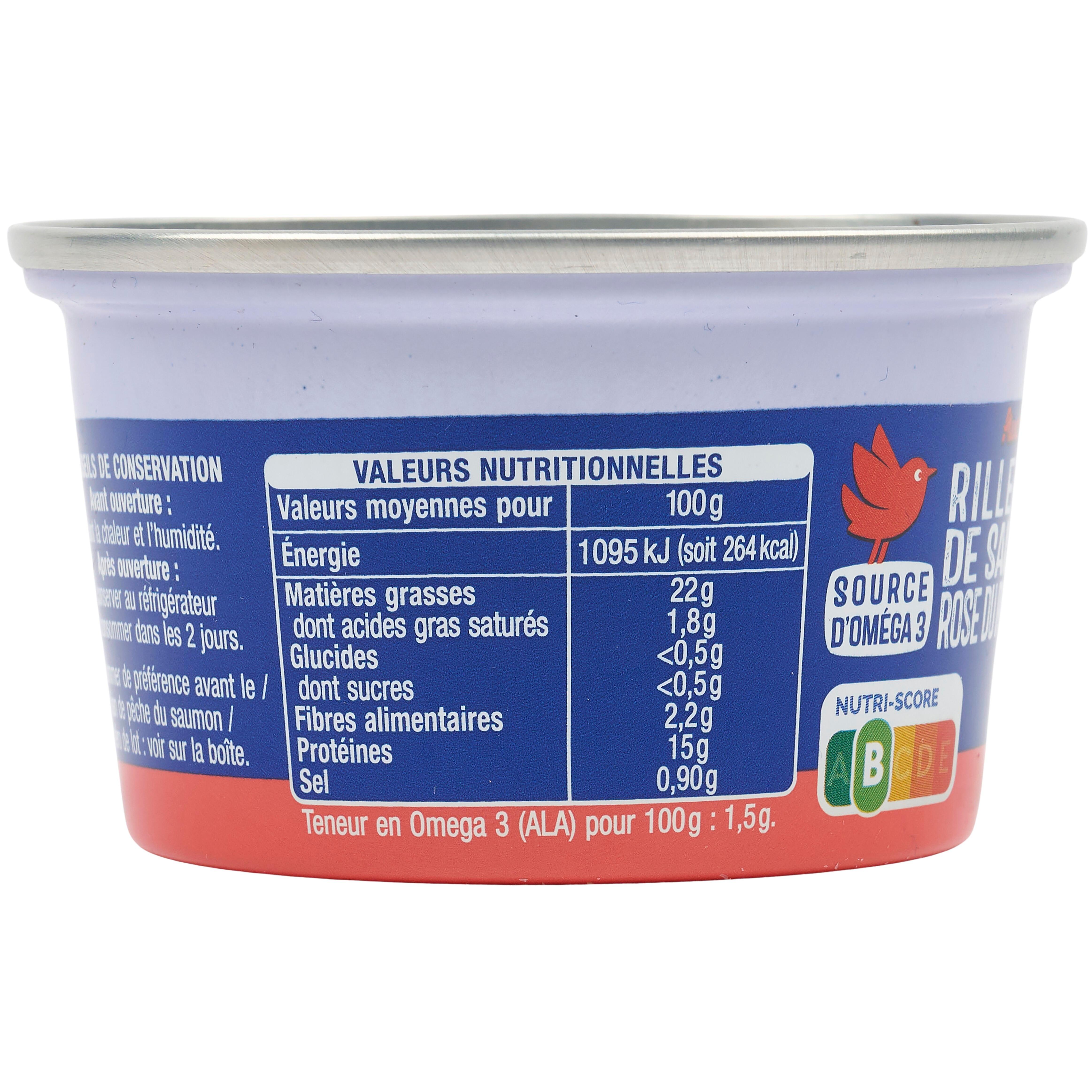 Voir la diapositive 4 : AUCHAN Rillettes de saumon 125g