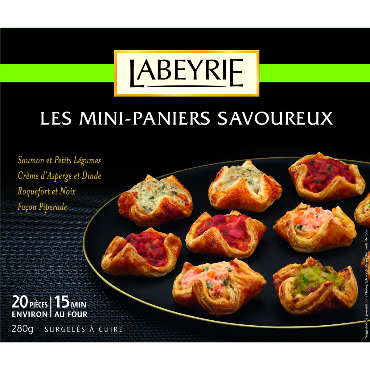 LABEYRIE Mini feuilletés savoureux à cuire 20 pièces 280g