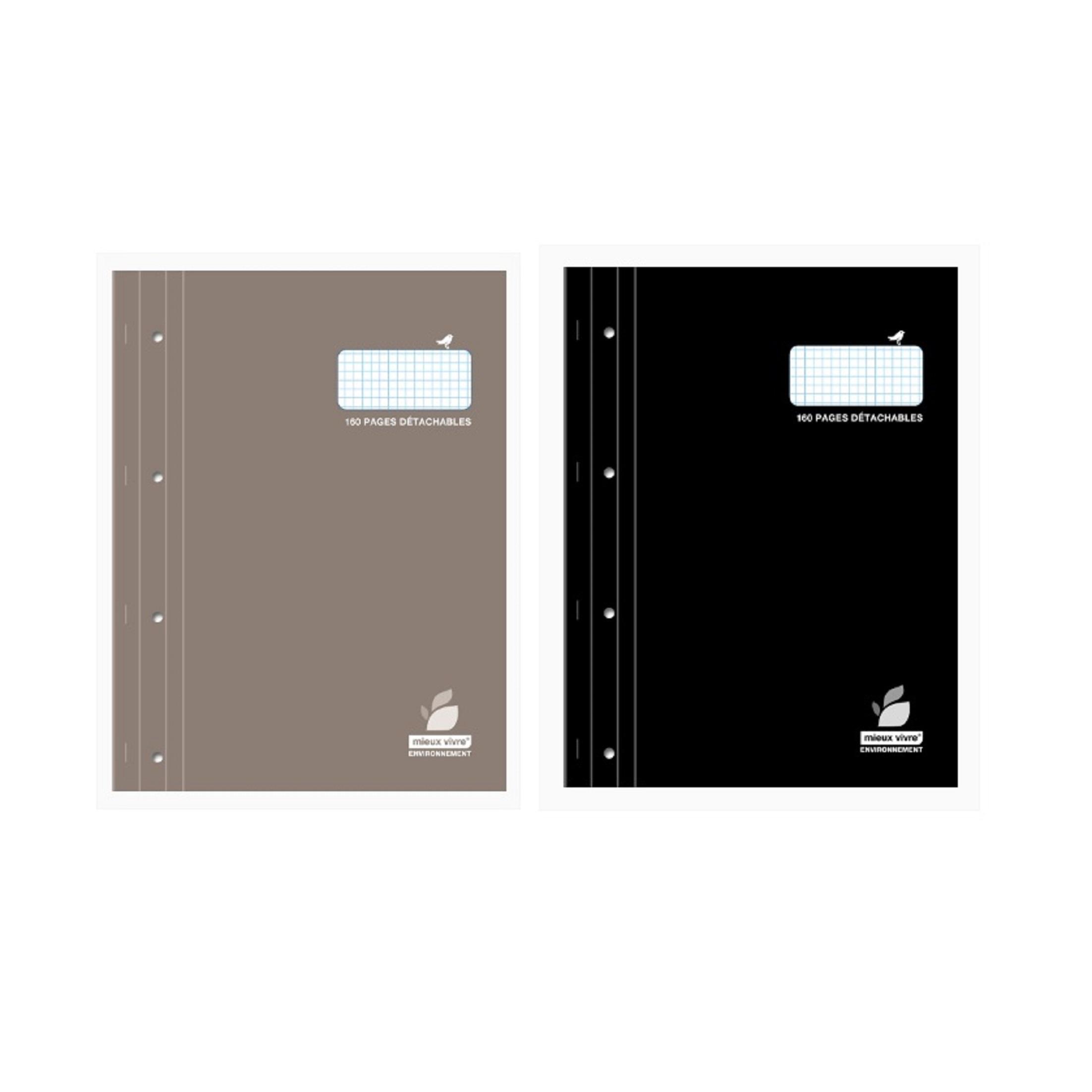 AUCHAN Bloc cours A4 + 160 pages perforé petits carreaux 5x5