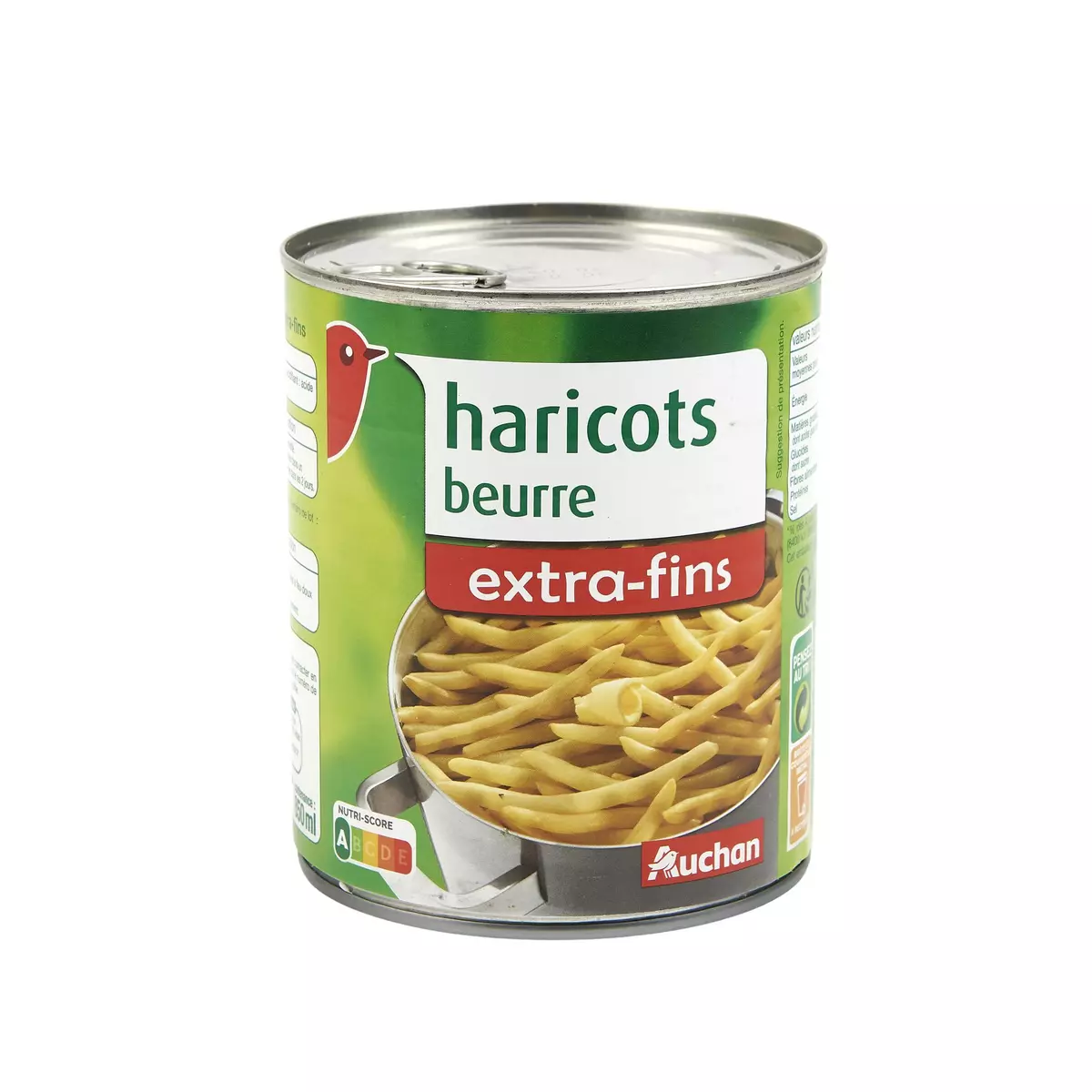 AUCHAN Haricots beurre extra fins 400g