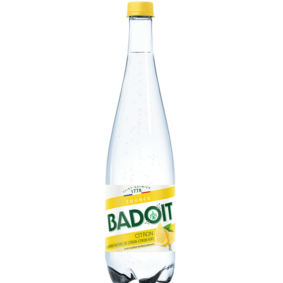 BADOIT Eau gazeuse aromatisée citron sans sucres 1l