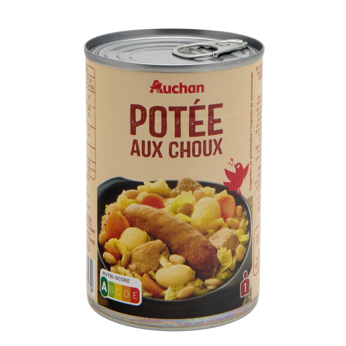 AUCHAN Potée aux choux 1 personne 400g