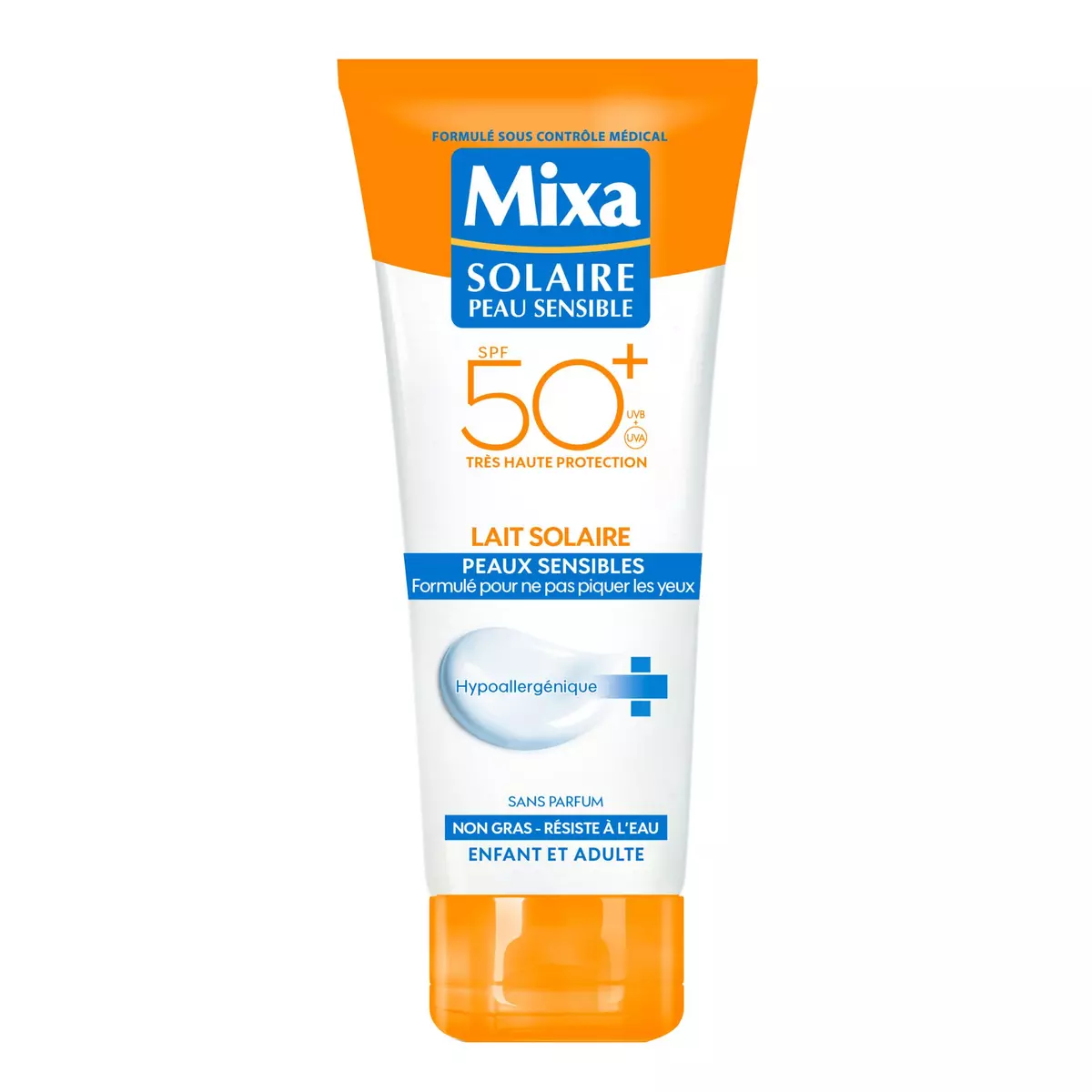 MIXA Lait solaire enfants & adultes peaux sensibles SPF50+ 200ml