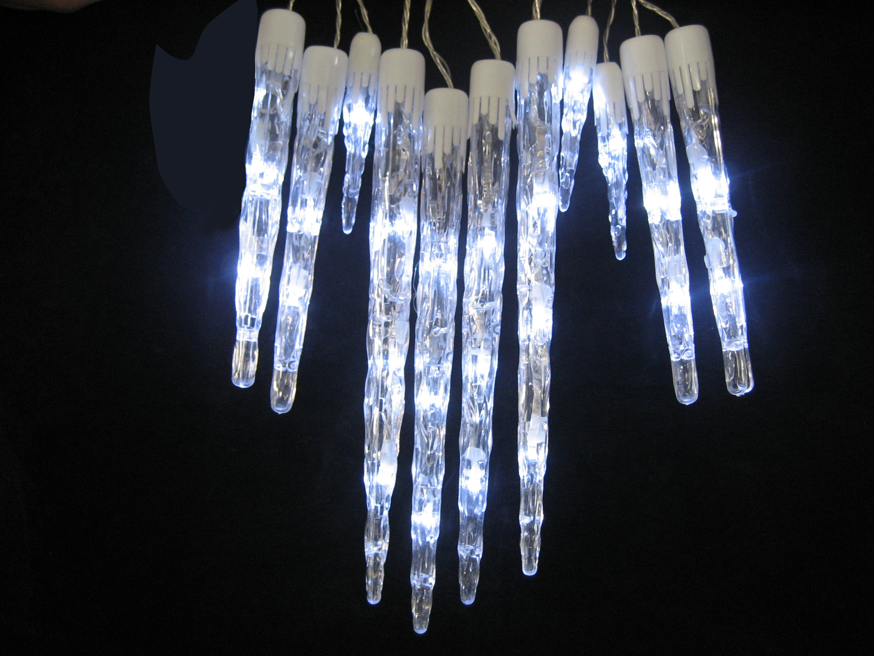 Voir la diapositive 2 : ACTUEL Guirlande Extérieure 54 LED Blanc Froid Stalactite