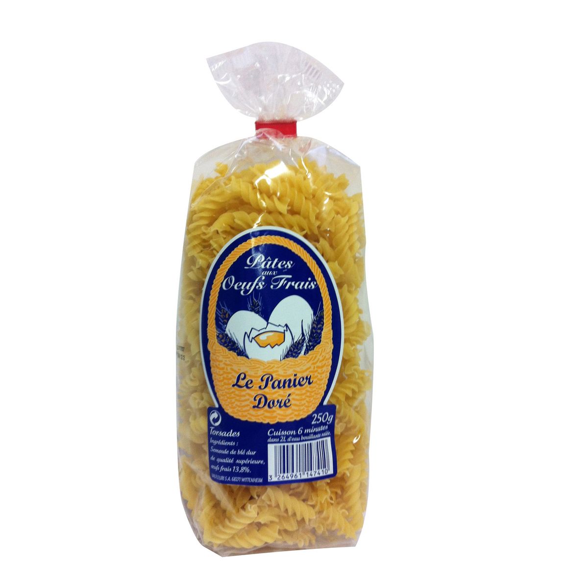 PANIER DORE Torsades pâtes aux oeufs frais 250g