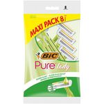 BIC Pure 3 Lady Rasoirs jetables 3 lames aloe 8 rasoirs