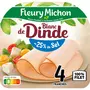 FLEURY MICHON Blanc de dinde réduit en sel 4 tranches 160g