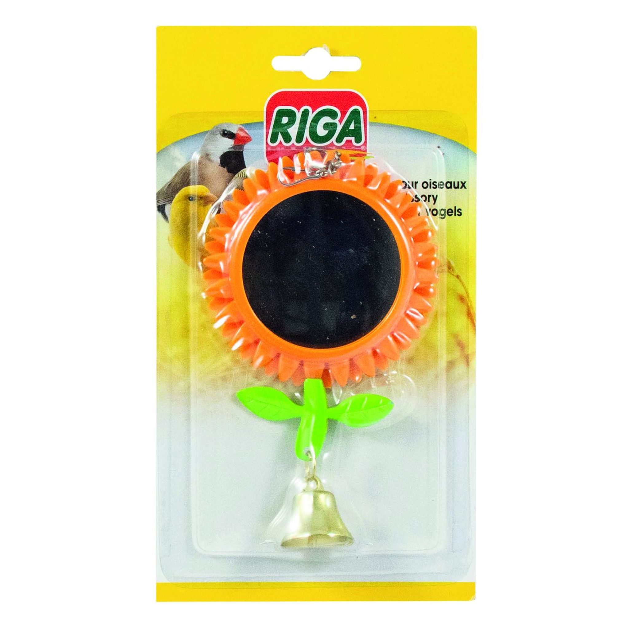 RIGA Miroir fleur pour oiseaux 1 pièce