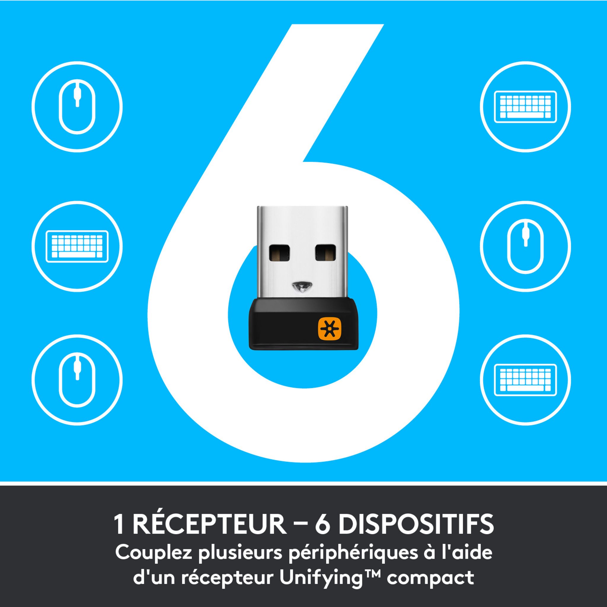 Voir la diapositive 7 : LOGITECH Souris Sans Fil M235 Optique Silver