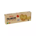 AUCHAN Palmiers nature biscuits feuilletés sachets fraîcheur 2x6 biscuits 100g
