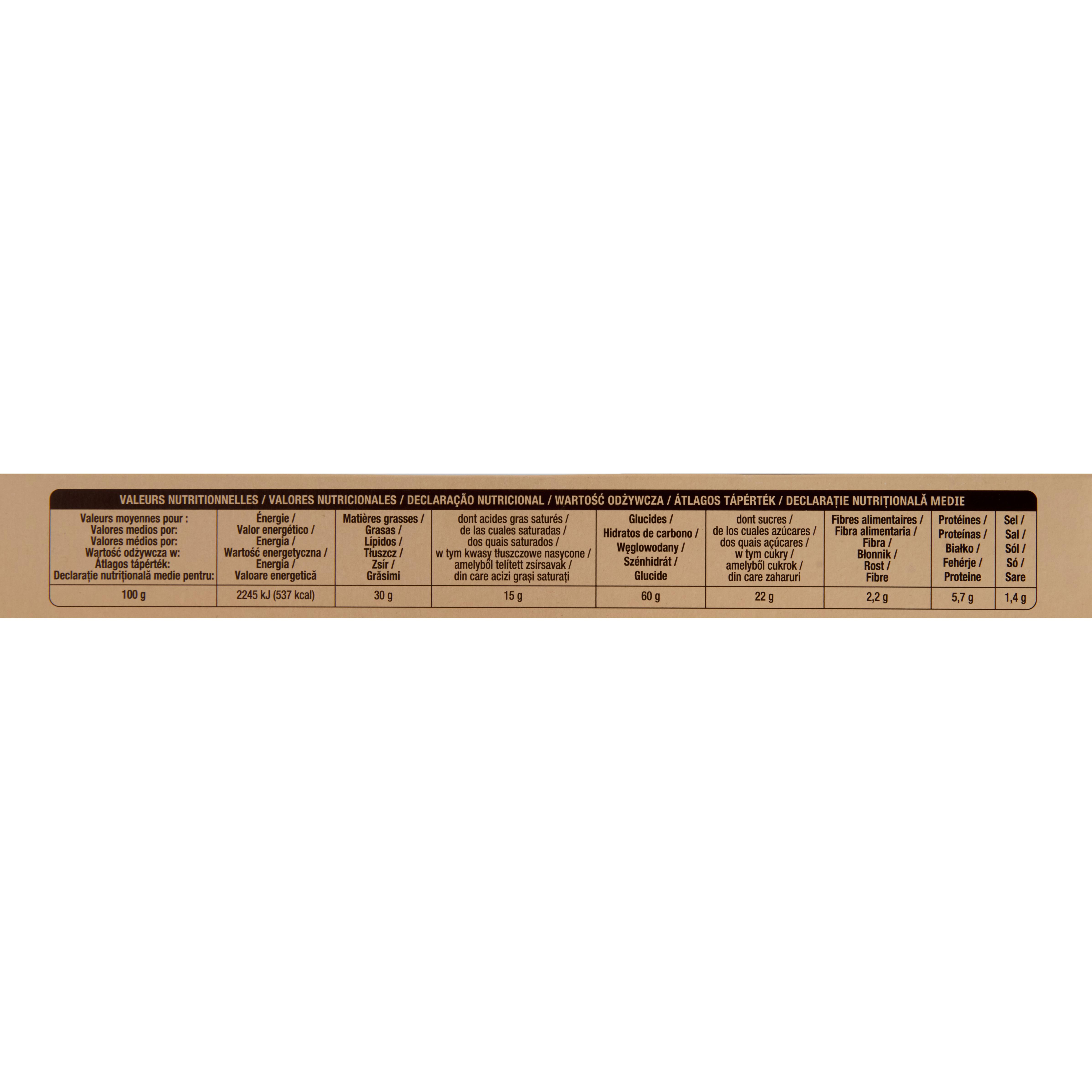 Voir la diapositive 5 : AUCHAN Palmiers nature biscuits feuilletés sachets fraîcheur 2x6 biscuits 100g