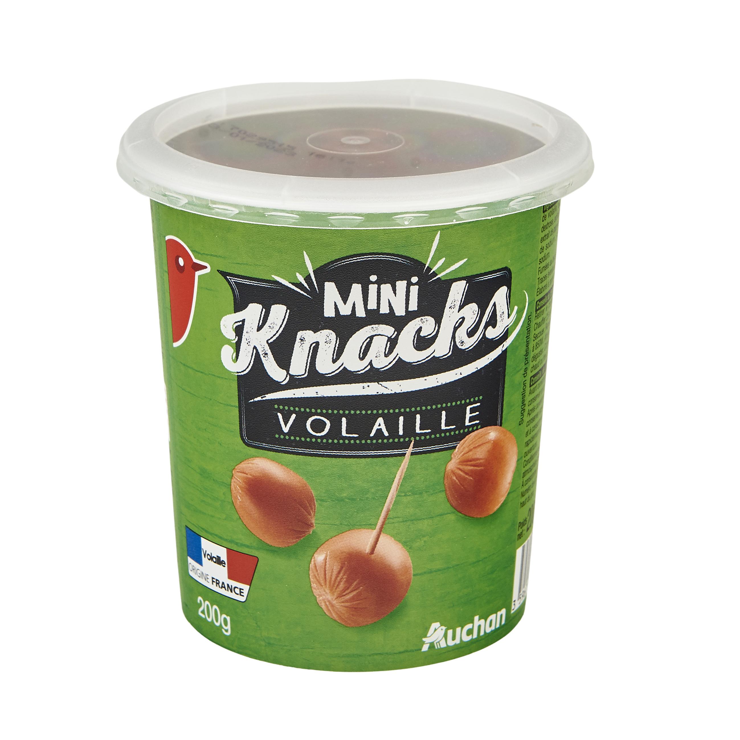 Voir la diapositive 2 : AUCHAN Mini knacks de volaille 200g