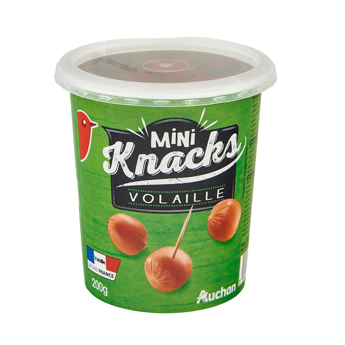 AUCHAN Mini knacks de volaille 200g