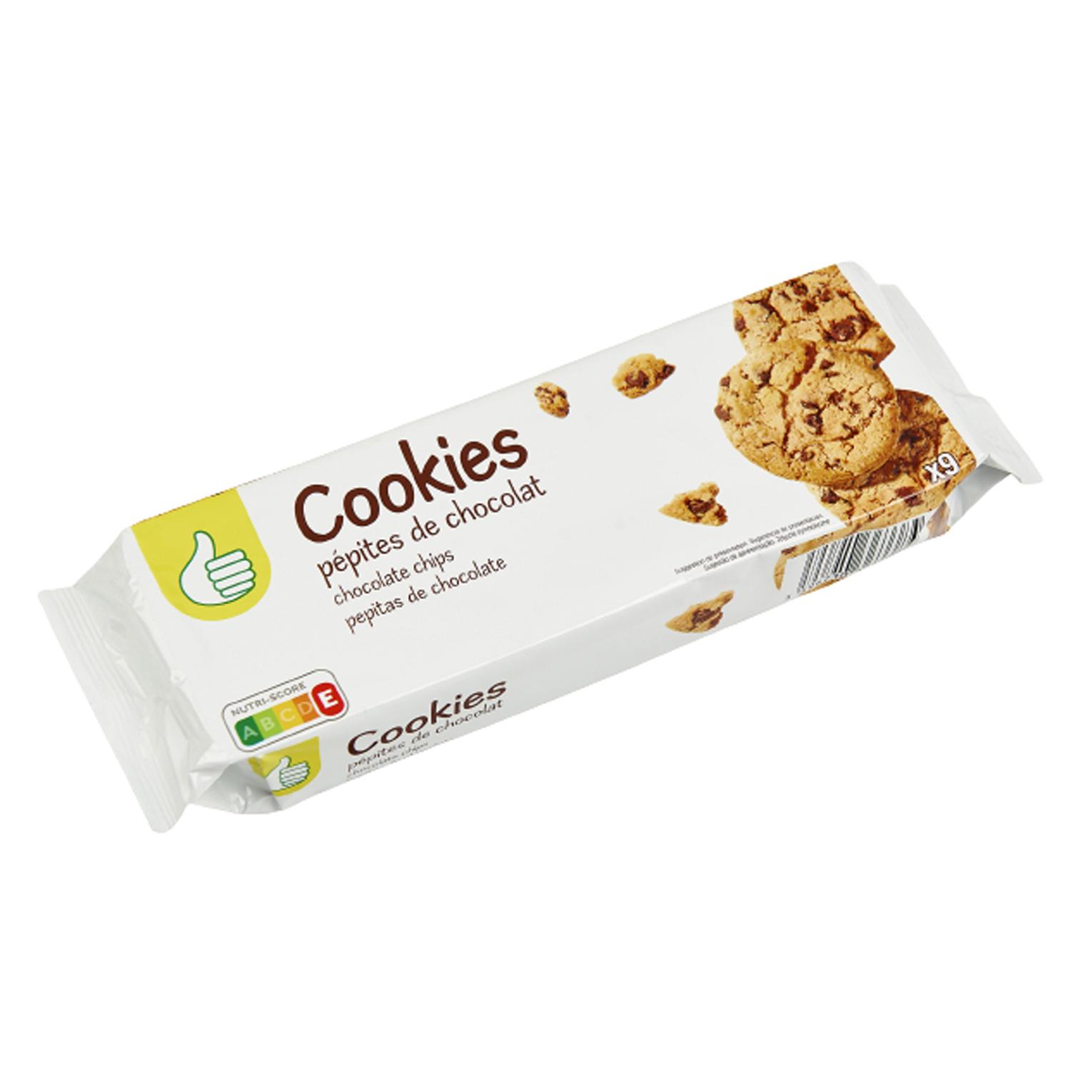 Voir la diapositive 3 : POUCE Cookies aux pépites de chocolat 9 biscuits 200g